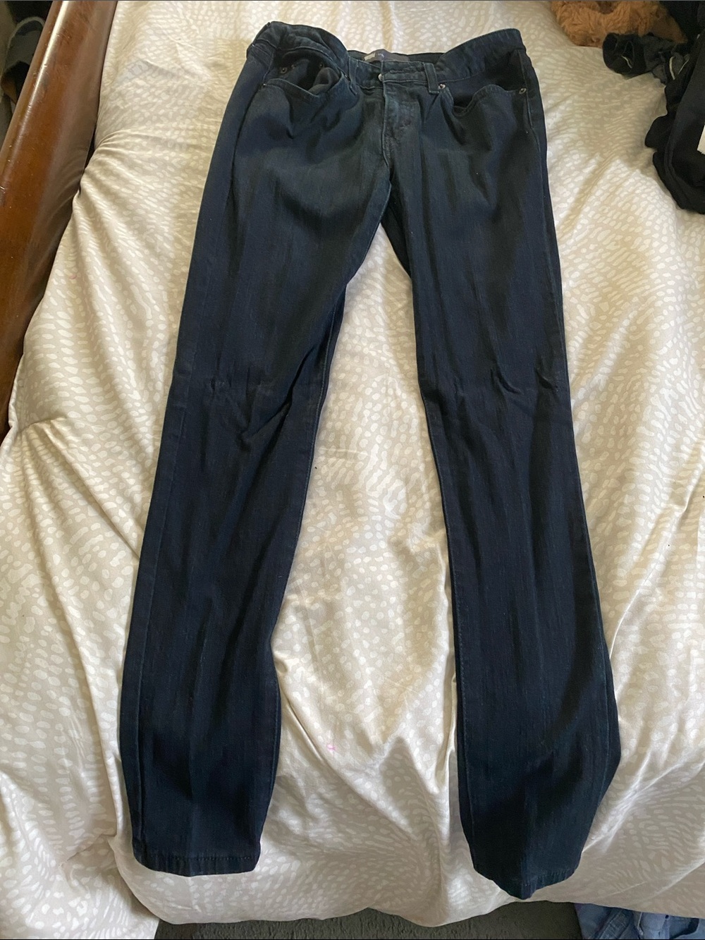 Dark blue jeans